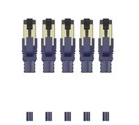 Générique Lot de 1/2/5 câbles Ethernet CAT8 RJ45 40 Gbit/s 2000 MHz LAN haute vitesse double blindage SSTP 28 AWG for jeux, routeur, modem, PS4/5, ordinateur portable, 10 M/15 M/20 M Bleu(1PCS,15M)