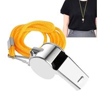 Générique Lot De 1/3 Sifflets De Sport en Acier Inoxydable avec Cordon,sifflets D'arbitre De Football, Sifflets Sonores Forts Parfaits, Sifflets De Sport en Fer Nickelé, Sifflets De Sport en Métal