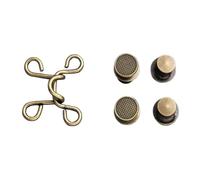 Générique Lot de 1/5 Boutons réglables for Jean, Boutons-Pression Amovibles en métal for Pantalon, Bricolage, sans Couture, resserre la Taille, Boucles for vêtements(Small Bronze (27mm),1 Set)
