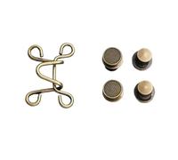 Générique Lot de 1/5 Boutons réglables for Jean, Boutons-Pression Amovibles en métal for Pantalon, Bricolage, sans Couture, resserre la Taille, Boucles for vêtements(Large Bronze (27mm),1 Set)