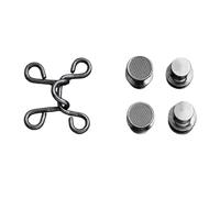 Générique Lot de 1/5 Boutons réglables for Jean, Boutons-Pression Amovibles en métal for Pantalon, Bricolage, sans Couture, resserre la Taille, Boucles for vêtements(Small Black (27mm),2 Set)