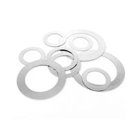 Générique Lot de 10/50 joints de calage de précision ultra-minces en acier inoxydable DIN988 304, M2, M3, M4, M5, M6 à M40, rondelles plates ultra-minces(M4x8xThick 50pcs,0.1mm thick)
