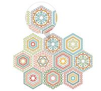Générique Lot de 10 Autocollants de Sol Antidérapants Hexagonaux 20X23 CM en Colle pour Carrelage Étanches et Résistants pour Salle de Bain Cuisine Décoration Murale et Protection des