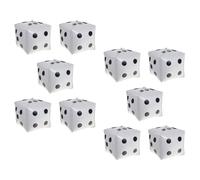 Générique Lot de 10 Ballons en Aluminium Blancs 30 Cm de Dés, Décorations de Fête pour Soirée Jeux, Accessoires Décoratifs pour Événements à Thème et Photobooth