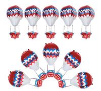 Générique Lot de 10 Ballons Montgolfière en Film Aluminium 89 X 29 CM Décorations de Fête d'Anniversaire et Mariage Accessoires Festifs pour Décoration de Salle et Événements