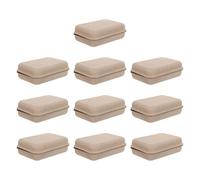 Générique Lot de 10 Boîtes à Savonnette Rectangulaires Biodégradables en Pâte à Papier 12x9x3,6 Cm, Porte-savonnette Léger et Portable, Emballage Écologique Voyage, Le Camping