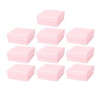Générique Lot de 10 Boîtes de Rangement pour Bijoux en Carton 7X7X3 CM Rose Boîtes Polyvalentes pour Bagues Boucles D’Oreilles Colliers et Bracelets Présentoir Compact et Pratique pour