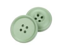 Générique Lot de 10 Boutons de Couture en résine 15/20/25 mm, 4 Trous, Ronds, for Scrapbooking, Couture, Manteau, vêtement, Accessoires vestimentaires Faits à la Main(Light Green,15mm)