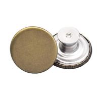 Générique Lot de 10 Boutons de Rechange for Jeans, 20 mm, 17 mm, Boutons instantanés en métal sans Couture for Pantalons avec Filetage combiné de réparation, Rivets et Tournevis(1,20mm)