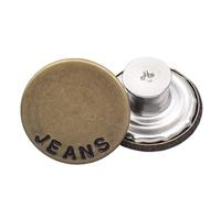 Générique Lot de 10 Boutons de Rechange for Jeans, 20 mm, 17 mm, Boutons instantanés en métal sans Couture for Pantalons avec Filetage combiné de réparation, Rivets et Tournevis(7,17mm)