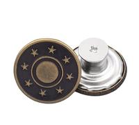 Générique Lot de 10 Boutons de Rechange for Jeans, 20 mm, 17 mm, Boutons instantanés en métal sans Couture for Pantalons avec Filetage combiné de réparation, Rivets et Tournevis(10,20mm)