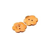 Générique Lot de 10 Boutons en Bois à 2 Trous en Forme de Fleur, Jolis Boutons à Dos Plat, for Manteau, Pull, vêtements, Accessoires for Femmes(No.3,25mm)