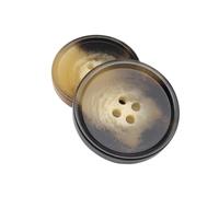 Générique Lot de 10 Boutons en résine Imitation Corne, 4 Trous, for vêtements, Pull, Costume, Manteau, décorations Vintage, Accessoires de Couture DIY(06,20mm)