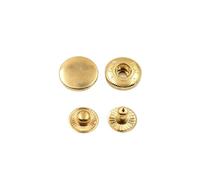 Générique Lot de 10 Boutons-Pression en métal 10/12/15/17/20 mm, Boutons-Pression for Couture, Cuir, vêtements, Sacs(Gold,10mm)