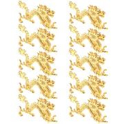 Générique Lot de 10 Breloques en Métal pour Épingles à Cheveux Diy, Motif Dragon Double Face, Finition Dorée Imitation Or, Accessoires pour Création de Bijoux et Loisirs Créatifs,