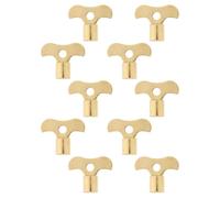 Générique Lot de 10 Clés pour Robinet Extérieur 6 Points Outil de Fermeture à Tige Carrée 7 MM en Alliage de Zinc Compatible Vanne D’Arrêt D’Eau pour Contrôle et Gestion Collective de