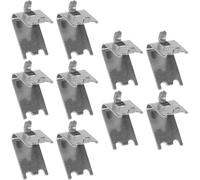 Générique Lot de 10 Clips en Acier Inoxydable pour Support D'étagère de Congélateur, Pince de Fixation Courbée Facile à Installer pour Armoire Réfrigérateur Argenté