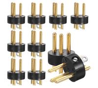Générique Lot de 10 Connecteurs Audio XLR 3 Broches pour Microphone et Casque, Tête de Conversion Audio en Métal Abs, Qualité Sonore Stable pour DIY