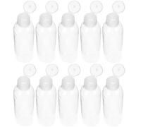 Générique Lot de 10 Contenants Voyage 100ml en Plastique Léger pour Shampoing et Après-shampoing, Bouteilles Rechargeables pour Camping et Déplacements