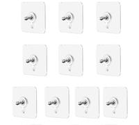Générique Lot de 10 crochets autocollants à vis sans traces en acrylique pour accrocher des photos et des œuvres d ' art dans le salon ou la chambre à coucher