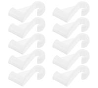 Générique Lot de 10 Crochets de Penderie en Plastique Renforcé Support de Tringle 13 MM Accessoires pour Armoire et Placard Fixation Stable pour Rangement Vêtements Suspendus