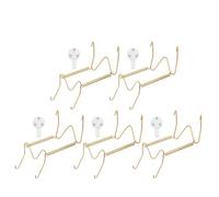 Générique Lot de 10 Crochets Métalliques Invisibles en Acier pour Plaques Murales, Supports Robustes avec Clous sans Trace, Porte-assiettes Décoratifs Petit Format 6-7 Pouces, Cuisine