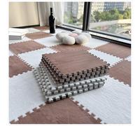 Générique Lot de 10 Dalles De Moquette Emboîtables en Mousse,Tapis De Jeu Puzzle Antidérapante 30X30cm,Tapis De Sol en Mousse pour Chambre d'enfant Salle De Jeux Crèche,Coffee/White,0.4”