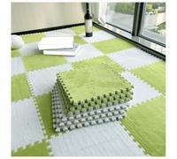 Générique Lot de 10 Dalles De Moquette Emboîtables en Mousse,Tapis De Jeu Puzzle Antidérapante 30X30cm,Tapis De Sol en Mousse pour Chambre d'enfant Salle De Jeux Crèche,Green/White,0.24“