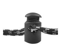 Générique Lot de 10 de Bloqueurs de Cordon Réglables en Plastique Noir Ressort pour Lacets et Paquet Verrouillage Sécurisé pour Vêtements et Bagages