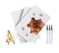 Générique Lot de 10 feuilles de peinture gonflante magique, éponge magique pour dessin 3D avec pinceau à eau, kit de peinture texturée pour dessin, stylos à bulles à faire soi-même, fournitures d'art