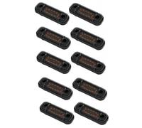 Générique Lot de 10 Feux de Gabarit 12V 24V LED Orange Cabochon Fumé/Teinté - Feu de Position Latéral Ambre pour Camion Poids Lourds Caravane Camping-car Remorque
