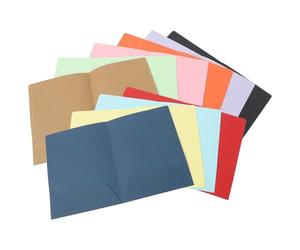 Générique Lot de 10 Intercalaires de Cahier avec Pochettes en Papier A4, Dossier Renforcé à Double Poche pour Organisation Facile des Documents Maison Bureau