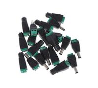 Générique Lot de 10 Paires D'adaptateurs Secteur Continu 2,1 X 5,5 Mm sans Soudure pour Caméra de Surveillance et Bande Led, Connexion Sécurisée, Plastique Dur et Métal Solide