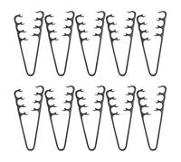 Générique Lot de 10 Peignes à Cheveux Volumisants à Dents Larges Noirs, Peignes Texturés Anti-frisottis pour Donner du Volume aux Racines, Coiffage Professionnel Unisexe, Soin Quotidien
