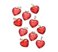 Générique Lot de 10 pendentifs créatifs pour la Fabrication de Bijoux en Forme de cœur, Texture Acrylique, Fournitures d ' Artisanat adaptées pour Collier, breloque en Forme de cœur Innocent