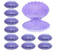 Générique Lot de 10 Petites Boîtes à Bonbons Coquillage en Pp Pourpre, Légères et Décoratives, pour Fêtes D'anniversaire et Emballage de Douceurs