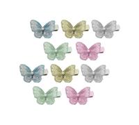 Générique Lot de 10 Pinces à Cheveux en Tissu pour Filles, Clips Antidérapants, Accessoires Coiffure Adorables pour Anniversaire Couleur Aléatoire