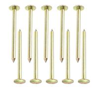 Générique Lot de 10 Piquets D'arpentage Galvanisés 7 Cm, Clous de Mesure Multifonctions pour Points de Contrôle, Bornes D'arpentage et Observations Topographiques, Outil Précis