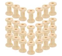 Générique Lot de 100 Bobines de Fil en Bois Brut Rétro pour Porte-pelote Crochet, Accessoire Polyvalent de Couture et Artisanat Diy, Style Simple et Élégant
