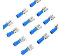 Générique Lot de 100 Connecteurs à Fourche Pré-Isolés Fdd2-250 en Cuivre Bornes à Sertir Électriques Manchon Isolant PVC Température Jusqu’À 105°C Kit de Cosses pour Câblage Rapide et