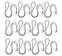 Générique Lot de 100 cordons porte-badges noirs pour porte-cartes d'identité - Cordon tour de cou léger avec clip pour badges scolaires, de bureau, d'usine et de travail
