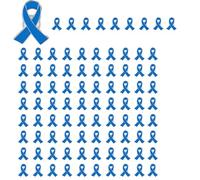 Générique Lot de 100 Pin's Ruban Bleu avec épingles à Nourrice pour la Sensibilisation au Cancer du Colon et de la Prostate - Épingles et Broches November