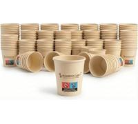 Générique Lot de 1000 Gobelets Carton Fibre de Bambou - Sans PFAS & Recyclables - Couleur Kraft Naturel- Plusieurs Tailles Disponibles (10/12 cl (4 oz))