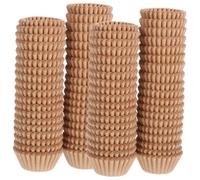 Générique Lot de 1000 Mini Caissettes à Muffins en Papier Kraft Naturel, Jetables et Résistantes, Rondes, pour Mariage ou Fête D'anniversaire