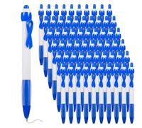 Générique Lot de 108 stylos à encre gel pour sensibilisation au cancer avec ruban bleu, rétractable, encre vierge, idéal pour les survivants du cancer et les événements de collecte de fonds
