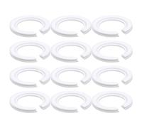 Générique Lot de 12 Anneaux Convertisseurs D'abat-jour E27 à E14 en Nylon Compact pour Lampe de Table et Plafonnier Blanc, Finition Soignée et Installation Facile