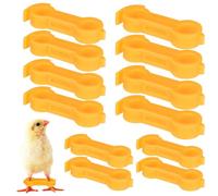 Générique Lot de 12 Attelles pour Pattes Écartées de Poussins, Correcteur de Jambe Oiseau en Plastique Solide, Tailles Multiples, Aide la Correction Posturale pour -nés et Canetons