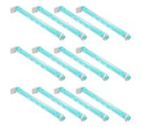 Générique Lot de 12 Bigoudis à Permanente en Plastique Bicolore Blanc et Vert, Tiges Légères pour Boucles Solide, Accessoires Coiffure sans Chaleur, pour Usage Domestique et Voyage