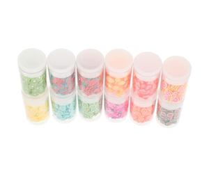 Générique Lot de 12 Boîtes de Tranches de Pâte Polymère Fruitées, Décorations pour Ongles DIY en Formes Variées, Accessoires Nail Art Colorés pour Manucure, Loisirs Créatifs