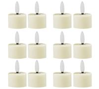 Générique Lot de 12 bougies chauffe-plat rechargeables USB avec minuterie et télécommande, bougies de Noël LED 3D sans flamme, pour décoration d'Halloween